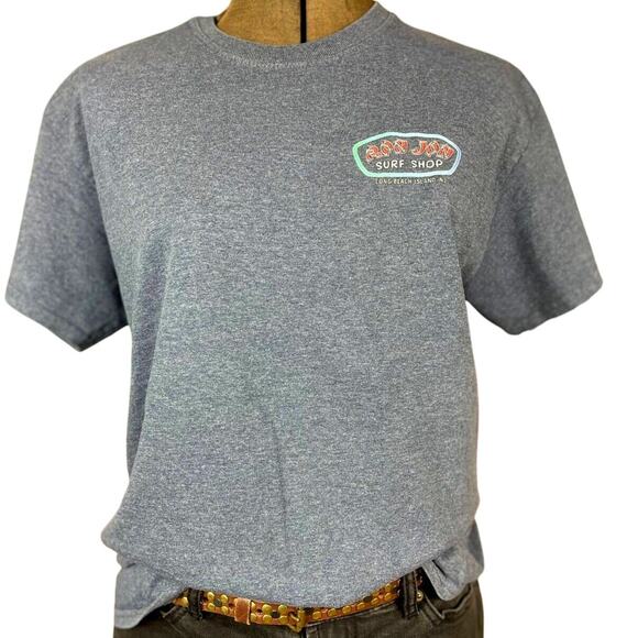 RON JON SURF SHOP Mens T-Shirt (M) Heather Blue Beach Island New Jersey Soft - Picture 2 of 7